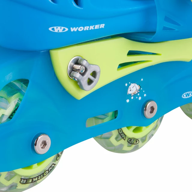 Rolki trójkołowe / wrotki 2w1 WORKER TriGo LED ∙ tryb in-line/tri-skate ∙ kółka z podświetleniem LED ∙ max 60 kg - Niebieski