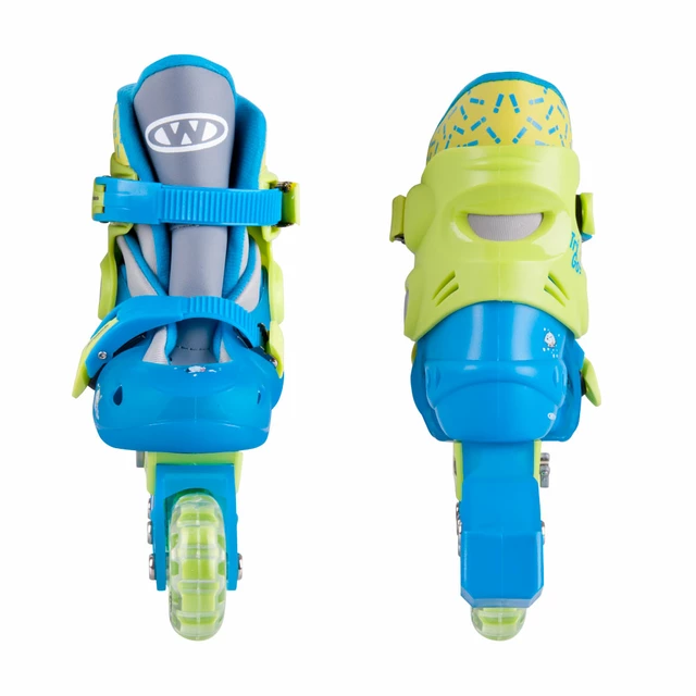 Rolki trójkołowe / wrotki 2w1 WORKER TriGo LED ∙ tryb in-line/tri-skate ∙ kółka z podświetleniem LED ∙ max 60 kg - Niebieski