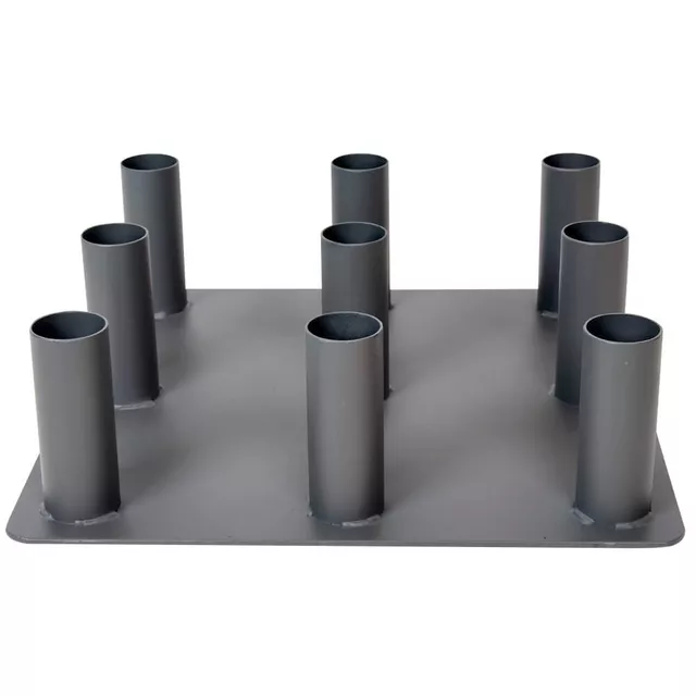 Stojak na gryfy olimpijskie inSPORTline BR5001 ∙ 9 otworów 50 mm ∙ 200 kg ∙ solidna konstrukcja
