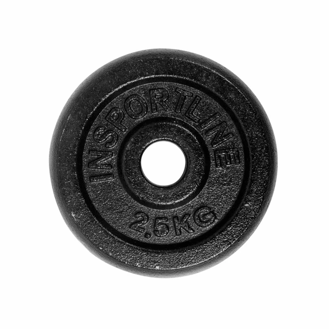 Obciążenia żeliwne inSPORTline Castblack 30 mm 0,5-20 kg ∙ lakier ochronny ∙ precyzyjne wyważenie