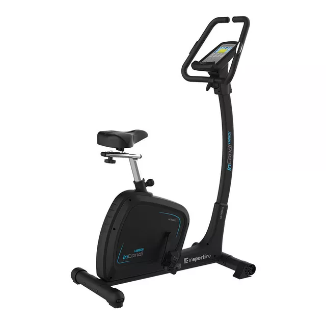 Rower treningowy pionowy inSPORTline inCondi UB60i ∙ pas piersiowy ∙ nośność 150 kg ∙ HRC ∙ 32 poziomy oporu ∙ aplikacje Zwift / Kinomap - Czarny