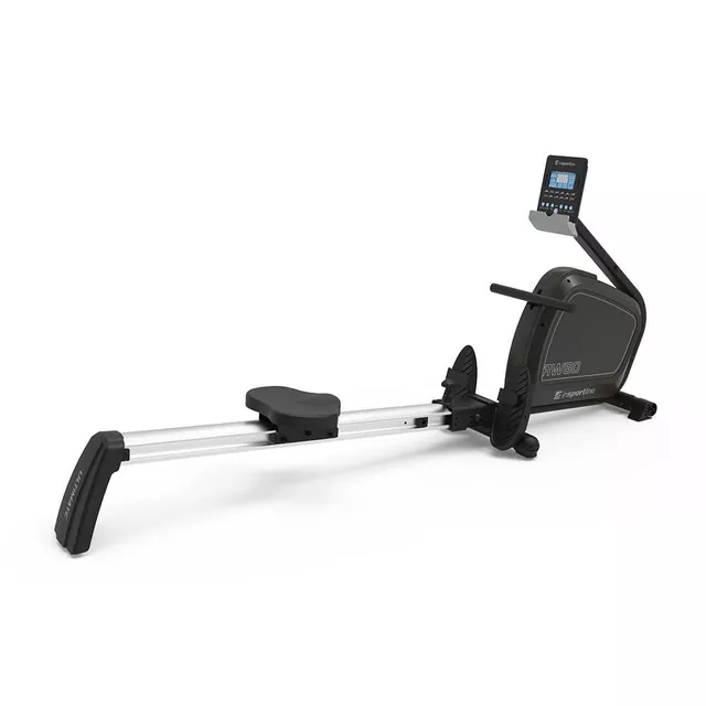 Wioślarz magnetyczny inSPORTline RW60 ∙ składany ∙ program HRC ∙ 16 stopni obciążenia ∙ Bluetooth ∙ aplikacje treningowe - Czarny