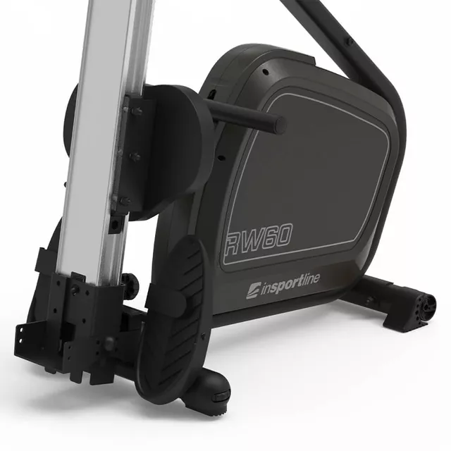 Wioślarz magnetyczny inSPORTline RW60 ∙ składany ∙ program HRC ∙ 16 stopni obciążenia ∙ Bluetooth ∙ aplikacje treningowe - Czarny