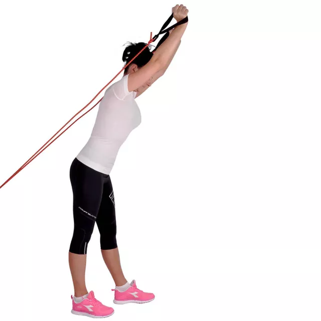 Gumowy ekspander do ćwiczeń inSPORTline Morpo ∙ 200 cm długości ∙ opór 2,6 kg ∙ uchwyty + karabińczyk