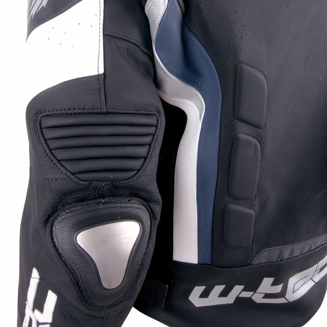 Męska skórzana kurtka motocyklowa W-TEC Velocity - Czarny-fluo