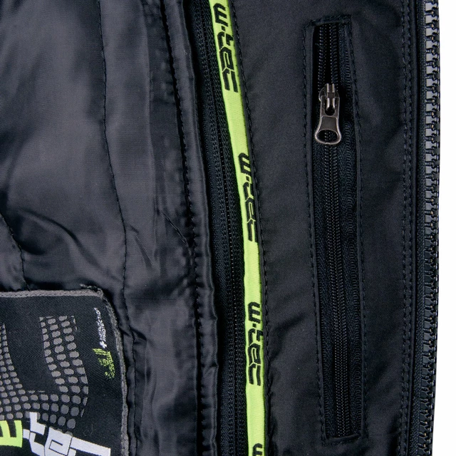 Męska skórzana kurtka motocyklowa W-TEC Velocity - Czarny-fluo