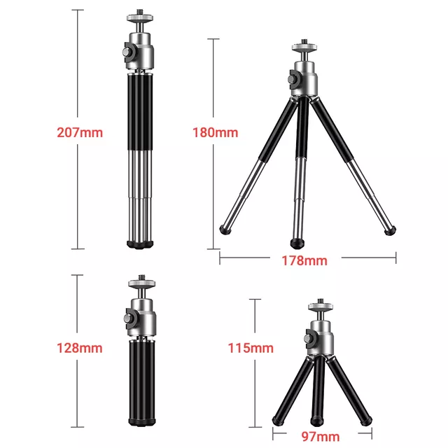 Teleobiektyw Apexel 4w1 z tripodem do smartfona ∙ zoom 22x optyczny ∙ makro 25x 1-3 cm ∙ rybie oko 205° ∙ szybki montaż klipsem