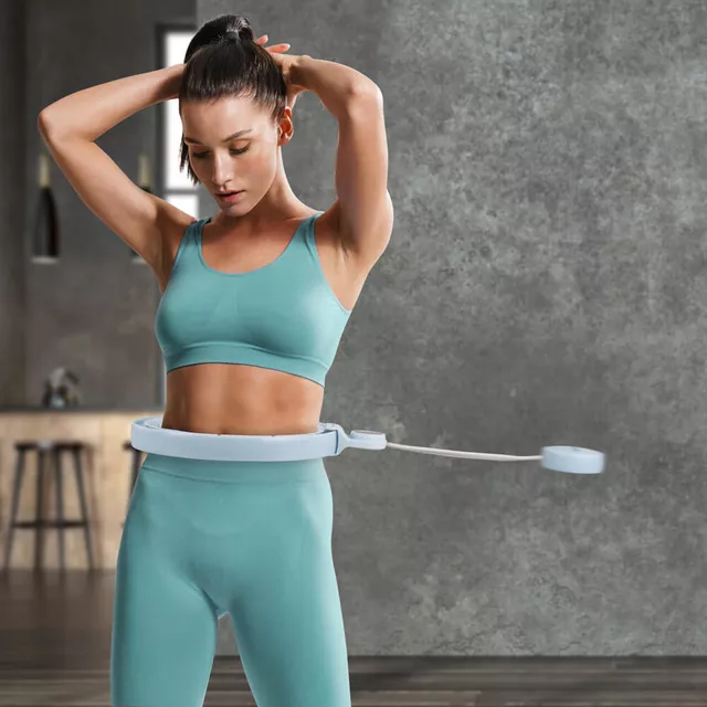 Hula hop z obciążeniem i licznikiem inSPORTline Weight Hoop Flex ∙ regulowany obwód 69–117,5 cm ∙ 15 głowic masujących ∙ LCD