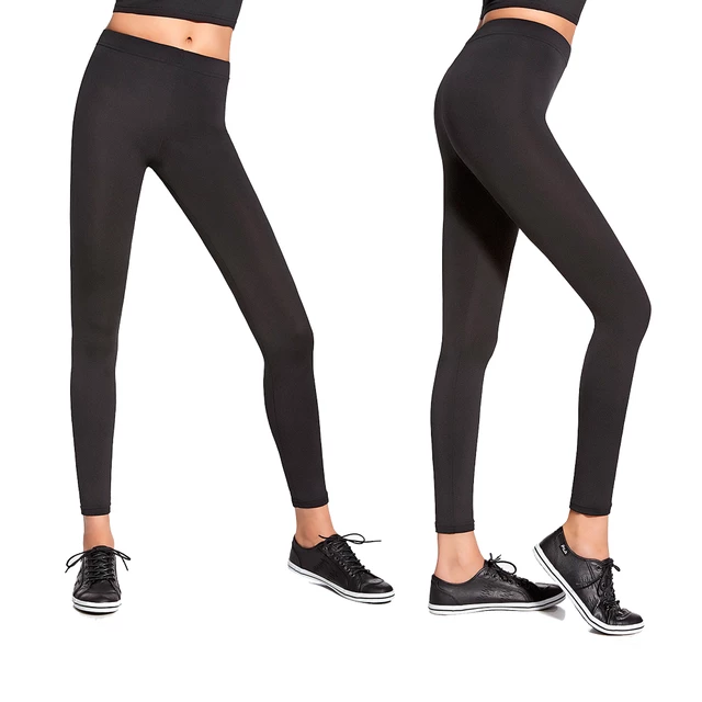 Damskie sportowe legginsy BAS BLACK Forcefit 90 - Czarny - Czarny