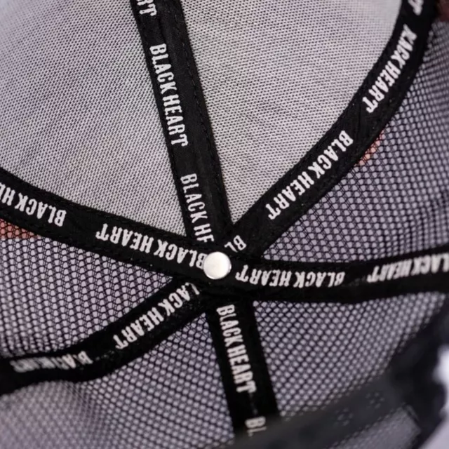 Czapka z daszkiem Black Heart Bastard Skull Trucker ∙ siatka ∙ regulowana ∙ bejsbolówka - khaki-czarny