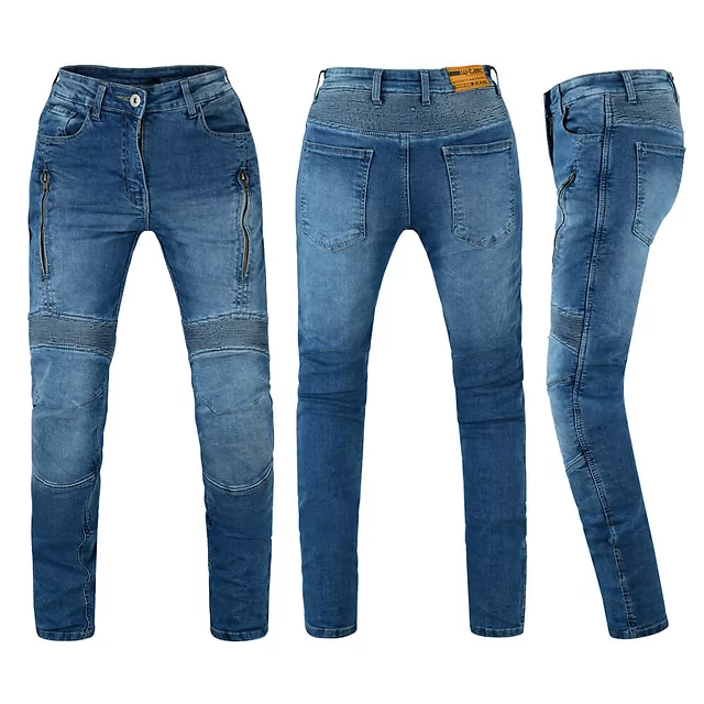 Damskie jeansy motocyklowe W-TEC Arikaro Lady ∙ norma EN 17092 AA ∙ wyjmowane ochraniacze CE ∙ system AirVent