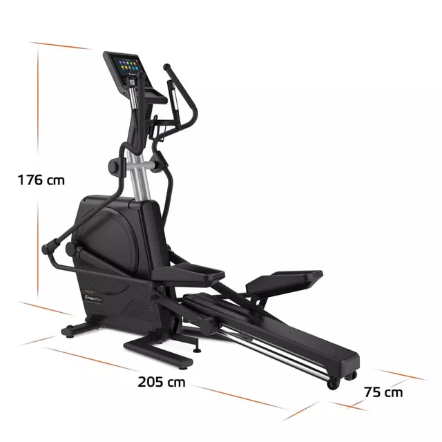 Profesjonalny orbitrek przednionapędowy inSPORTline Velocer ET ∙ ładowanie bezprzewodowe ∙ ekran TFT 10,1" ∙ 24 programy ∙ Zwift/Kinomap
