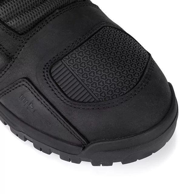 Buty motocyklowe W-TEC Lougamax CE ∙ skóra naturalna ∙ certyfikat CE ∙ wodoodporne ∙ ochraniacze kostek - Czarny