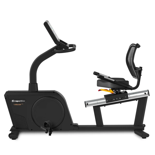Profesjonalny rower poziomy inSPORTline Velocer RMB ∙ wyświetlacz TFT 10,1" ∙ obrotowe siedzisko ∙ bezprzewodowe ładowanie ∙ elektromagnetyczny ∙ aplikacje mobilne