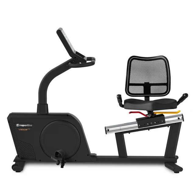 Profesjonalny rower poziomy inSPORTline Velocer RMB ∙ wyświetlacz TFT 10,1" ∙ obrotowe siedzisko ∙ bezprzewodowe ładowanie ∙ elektromagnetyczny ∙ aplikacje mobilne