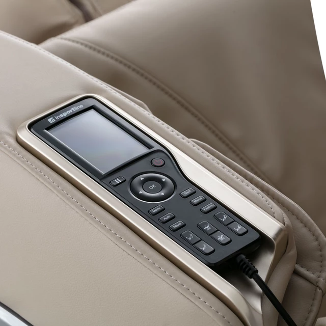Fotel do masażu inSPORTline Cortela ∙ masaż 3D + masaż powietrzny ∙ funkcja Zero Space ∙ aromaterapia ∙ 74 poduszki powietrzne - Beżowy