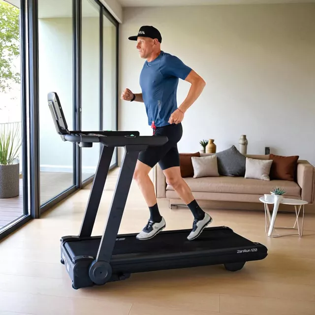 Profesjonalna bieżnia elektryczna składana inSPORTline ZenRun 120 ∙ obrotowy ekran dotykowy 15,6" ∙ 22 km/h ∙ menu PL ∙ nośność 150 kg ∙ Bluetooth