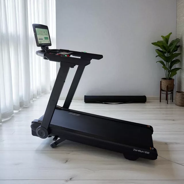 Profesjonalna bieżnia elektryczna składana inSPORTline ZenRun 120 ∙ obrotowy ekran dotykowy 15,6" ∙ 22 km/h ∙ menu PL ∙ nośność 150 kg ∙ Bluetooth
