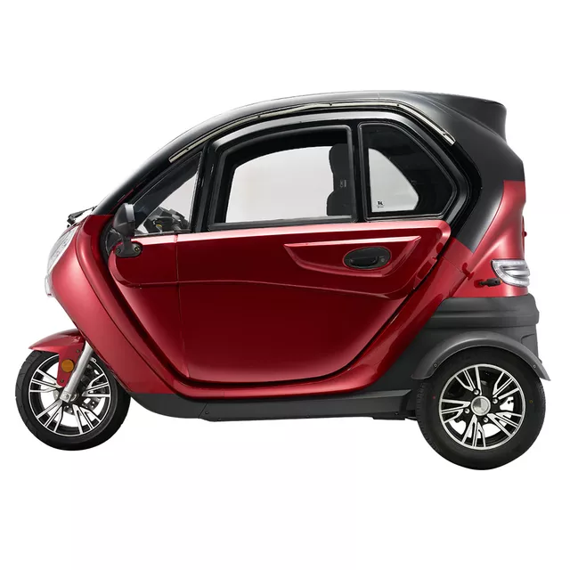 Elektryczny skuter zabudowany W-TEC Tukago ∙ trójkołowy ∙ mikropojazd ∙ 45 km/h ∙ zasięg 50 km ∙ nośność 240 kg ∙ kamera cofania ∙ ogrzewanie - Czerwony