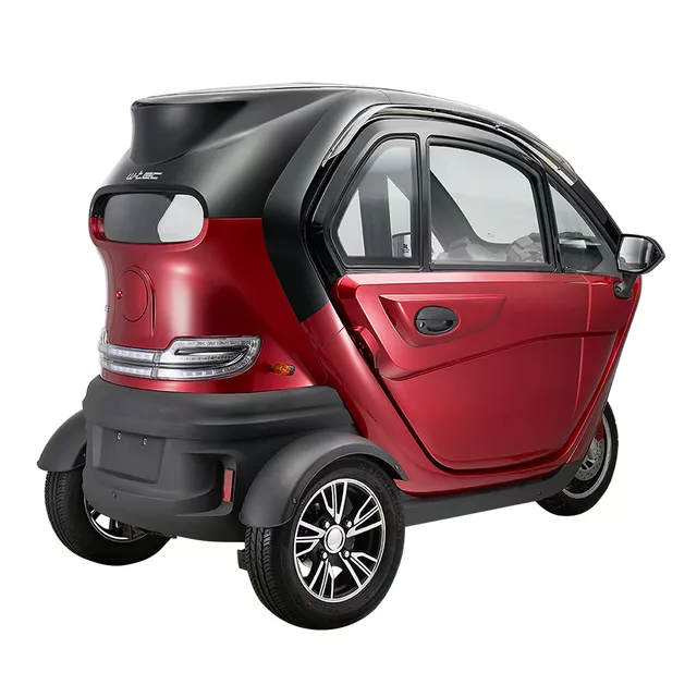 Elektryczny skuter zabudowany W-TEC Tukago ∙ trójkołowy ∙ mikropojazd ∙ 45 km/h ∙ zasięg 50 km ∙ nośność 240 kg ∙ kamera cofania ∙ ogrzewanie - Czerwony