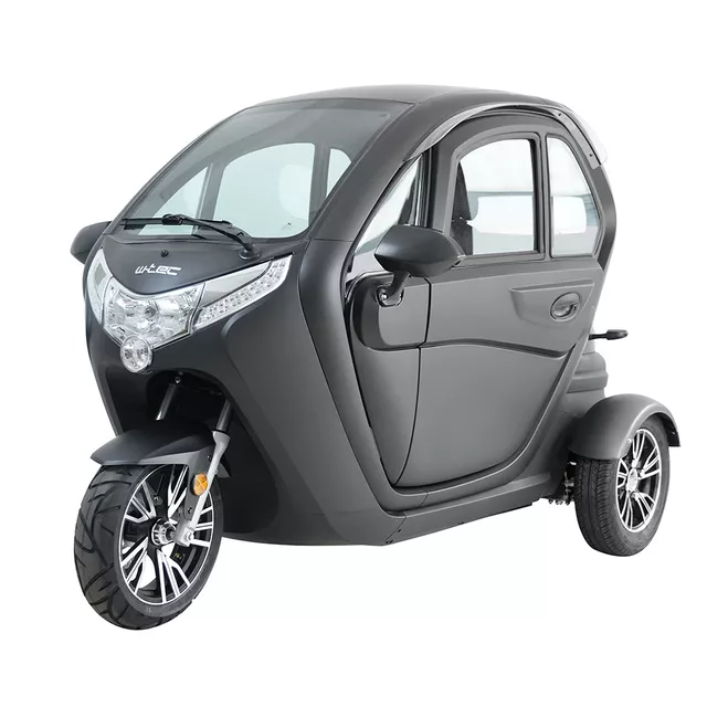 Elektryczny skuter zabudowany W-TEC Tukago ∙ trójkołowy ∙ mikropojazd ∙ 45 km/h ∙ zasięg 50 km ∙ nośność 240 kg ∙ kamera cofania ∙ ogrzewanie - Czerwony - Czarny