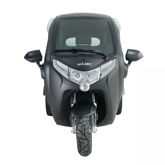 Elektryczny skuter zabudowany W-TEC Tukago ∙ trójkołowy ∙ mikropojazd ∙ 45 km/h ∙ zasięg 50 km ∙ nośność 240 kg ∙ kamera cofania ∙ ogrzewanie - Czerwony