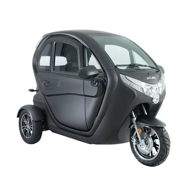 Elektryczny skuter zabudowany W-TEC Tukago ∙ trójkołowy ∙ mikropojazd ∙ 45 km/h ∙ zasięg 50 km ∙ nośność 240 kg ∙ kamera cofania ∙ ogrzewanie - Czerwony