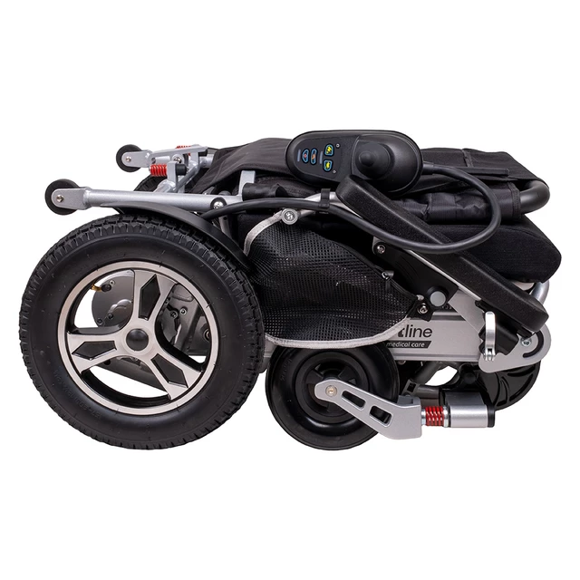 Elektryczny wózek inwalidzki inSPORTline Hawkie Evo II ∙ 700 W ∙ regulowane oparcie ∙ 130 kg - Srebrny