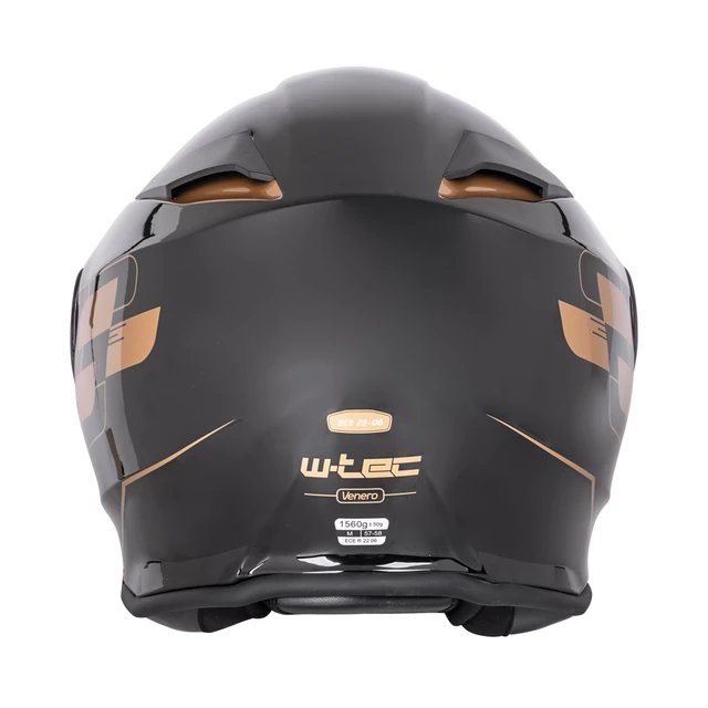 Kask motocyklowy szczękowy z blendą W-TEC Venero - Błyszczący biały