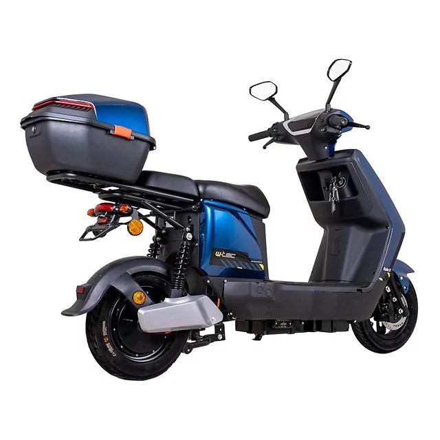 Skuter elektryczny W-TEC Raike II 10" ∙ hamulce tarczowe hydrauliczne ∙ zasięg 65 km ∙ nośność 115 kg ∙ zamykany bagażnik - Niebieski-czarny