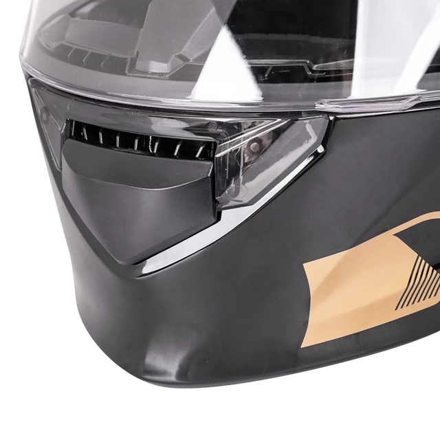 Kask motocyklowy szczękowy z blendą W-TEC Venero - Błyszczący biały