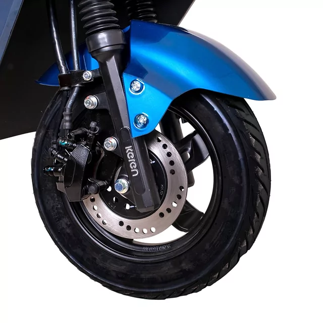 Skuter elektryczny W-TEC Raike II 10" ∙ hamulce tarczowe hydrauliczne ∙ zasięg 65 km ∙ nośność 115 kg ∙ zamykany bagażnik - Niebieski-czarny