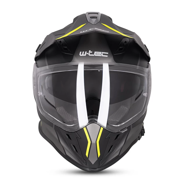 Kask motocyklowy 3w1 W-TEC Valso Graphic - czarno-szary-fluo