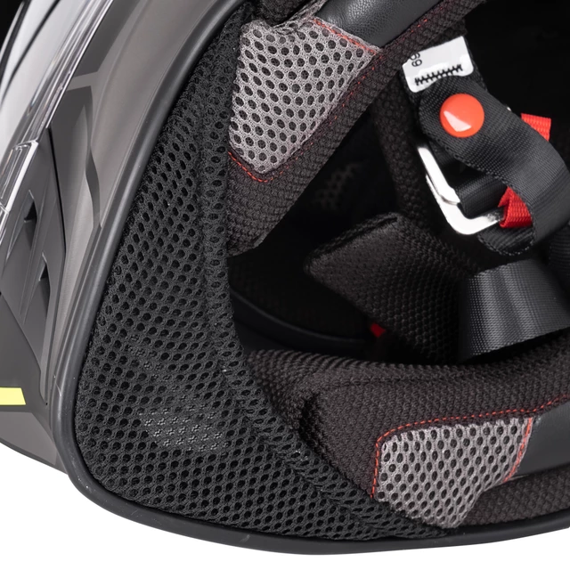 Kask motocyklowy 3w1 W-TEC Valso Graphic - czarno-szary-fluo