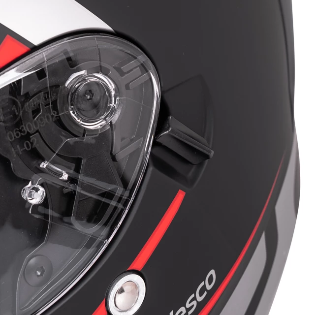 Kask integralny motocyklowy zamknięty z blendą W-TEC Vesco - Czarny mat-refleks