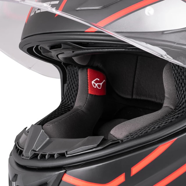 Kask integralny motocyklowy zamknięty z blendą W-TEC Vesco - Czarny mat-refleks