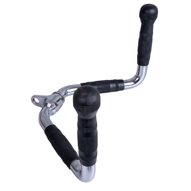 Uchwyt adapter gryf zaczepowy inSPORTline A423 42 cm  ∙ baranek ∙ 2 warianty chwytu ∙ obrotowy środek ∙ stalowa konstrukcja ∙ antypoślizgowe uchwyty
