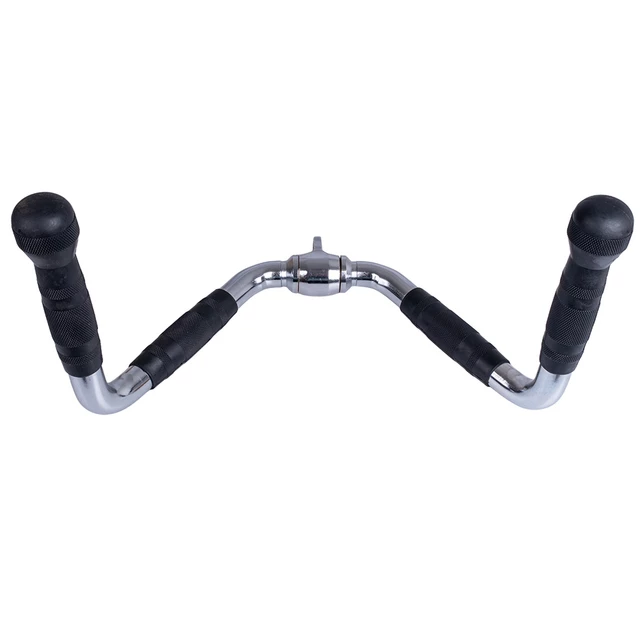 Uchwyt adapter gryf zaczepowy inSPORTline A423 42 cm  ∙ baranek ∙ 2 warianty chwytu ∙ obrotowy środek ∙ stalowa konstrukcja ∙ antypoślizgowe uchwyty
