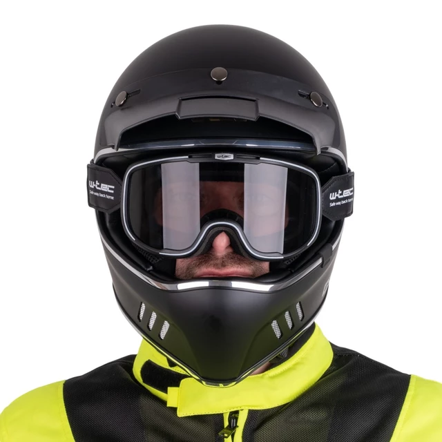 Gogle motocyklowe w stylu retro vintage W-TEC Chesster - szachownica