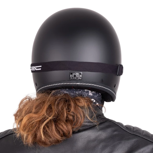 Kask motocyklowy otwarty W-TEC Badachos - Czarny błyszczący