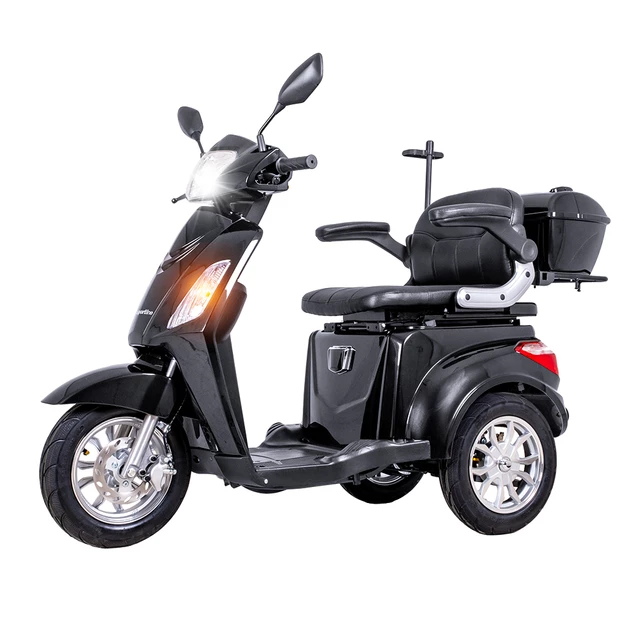 Skuter elektryczny trójkołowy inSPORTline Zorica  ∙ napęd 1000 W ∙ 3 tryby prędkości ∙ zasięg 45 km - Czarny