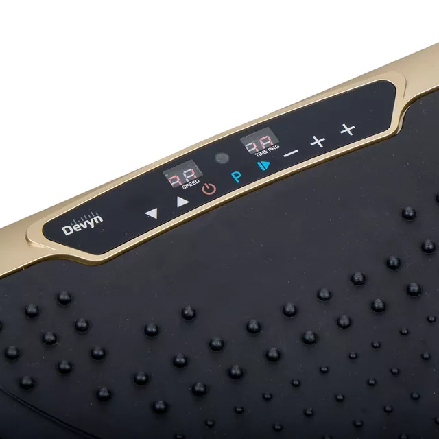 Platforma wibracyjna z linkami inSPORTline Devyn ∙ pilot ∙ 4 programy ∙ 50 poziomów ∙ panel LED - szampan