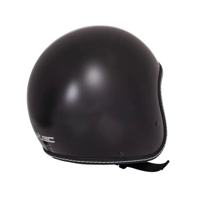 Kask motocyklowy na chopper W-TEC Badachos i gogle Atavist - Czarny błyszczący