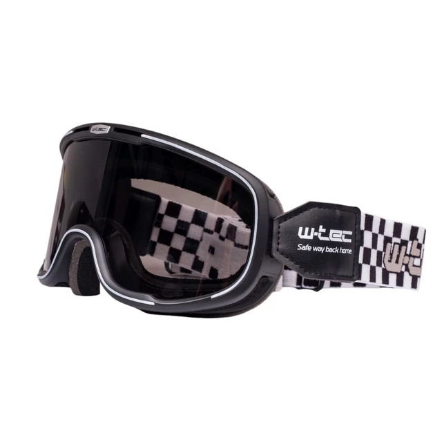 Gogle motocyklowe w stylu retro vintage W-TEC Chesster - szachownica