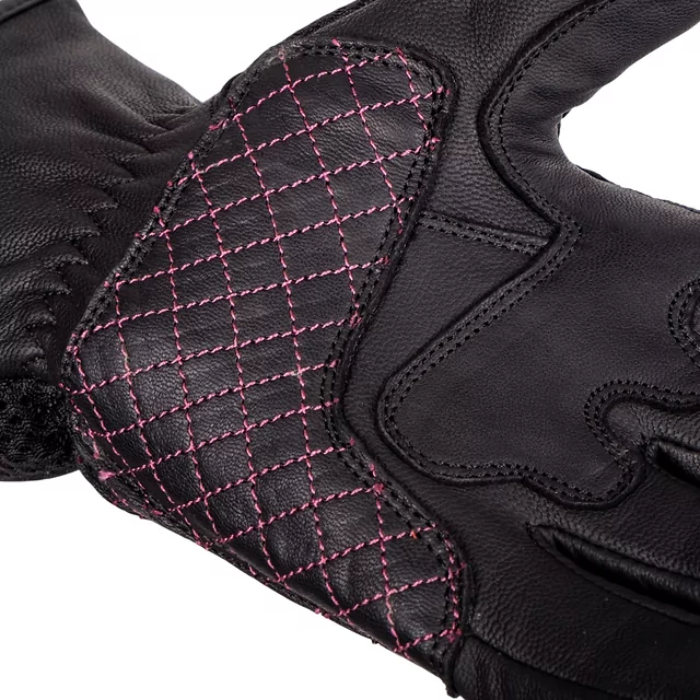 Damskie rękawice motocyklowe W-TEC Ladonna ∙ naturalna skóra ∙ mesh oddychający ∙ pikowane ∙ palec do ekranów