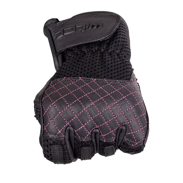Damskie rękawice motocyklowe W-TEC Ladonna ∙ naturalna skóra ∙ mesh oddychający ∙ pikowane ∙ palec do ekranów