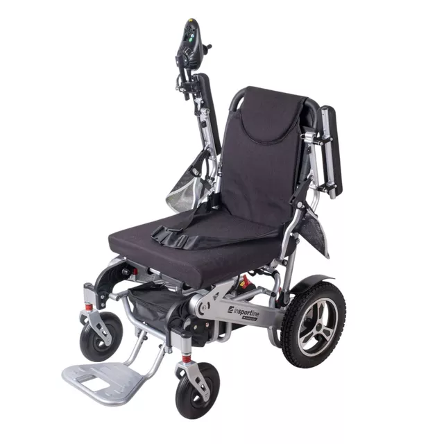 Elektryczny wózek inwalidzki inSPORTline Hawkie Basic II ∙ 500 W ∙ zasięg 24 km ∙ nośność 120 kg ∙ prędkość 6 km/h - Srebrny