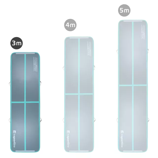 Ścieżka akrobatyczna Airtrack inSPORTline Airstunt 400x100x10 cm ∙ z pompką elektryczną ∙ nośność 650 kg ∙ wodoodporna ∙ torba w zestawie