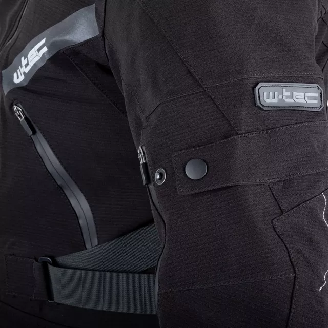 Męska kurtka motocyklowa W-TEC Nykolas ∙ 100% wodoodporna ∙ wyjmowana podpinka termiczna - Czarny