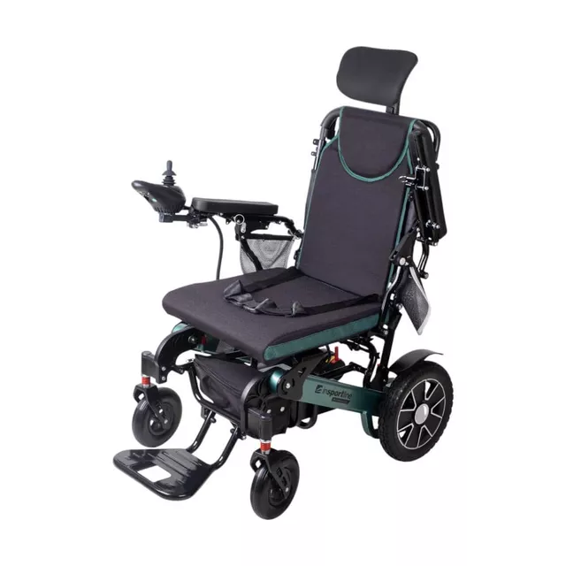 Elektryczny wózek inwalidzki inSPORTline Hawkie Evo II ∙ 700 W ∙ regulowane oparcie ∙ 130 kg - Srebrny
